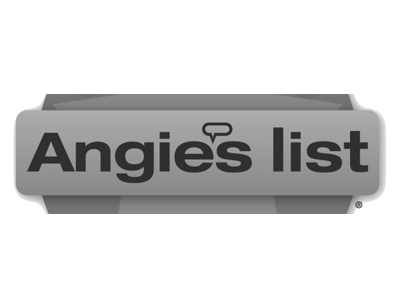 A black and white image of the angie 's list logo.