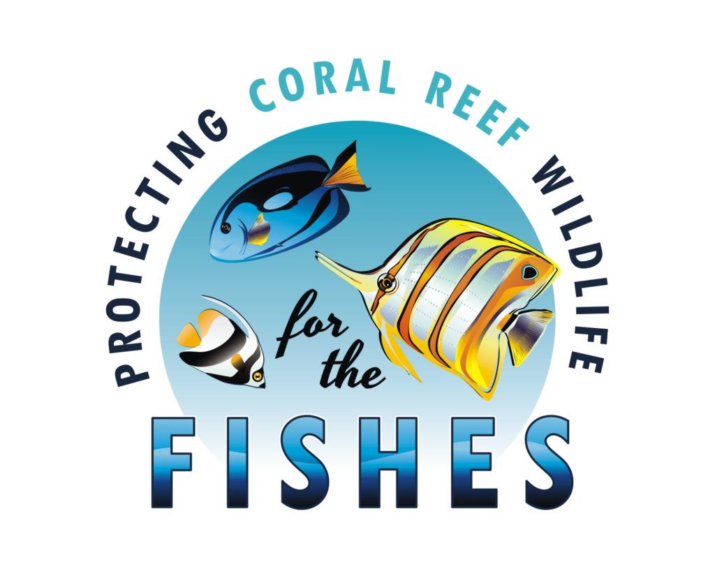 a logo for protecting coral reef wildlife for the fishes