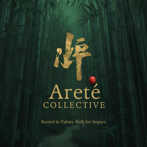 Logo: Gold Asian characters and text