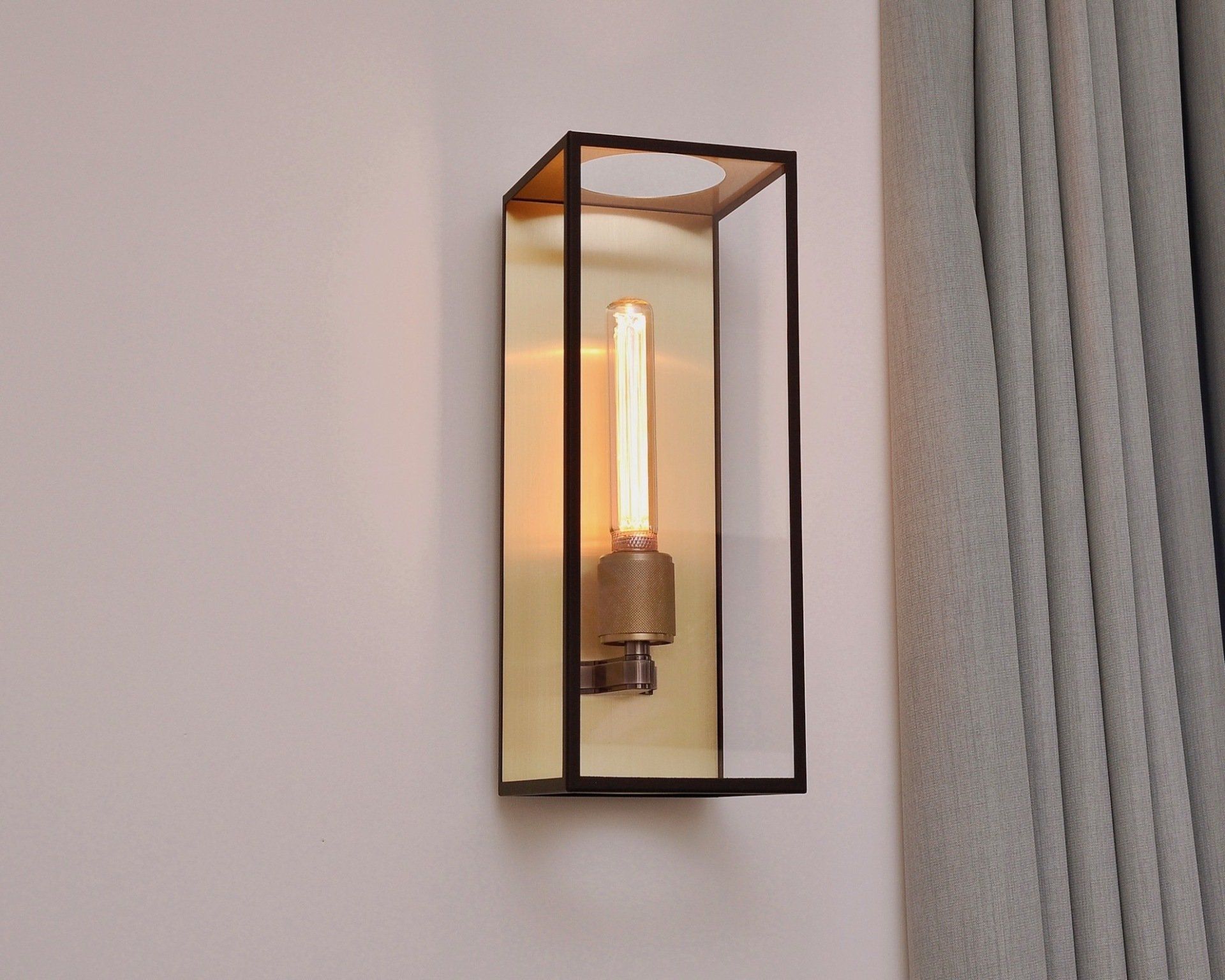 Berlin Tall Wall Light in Brass