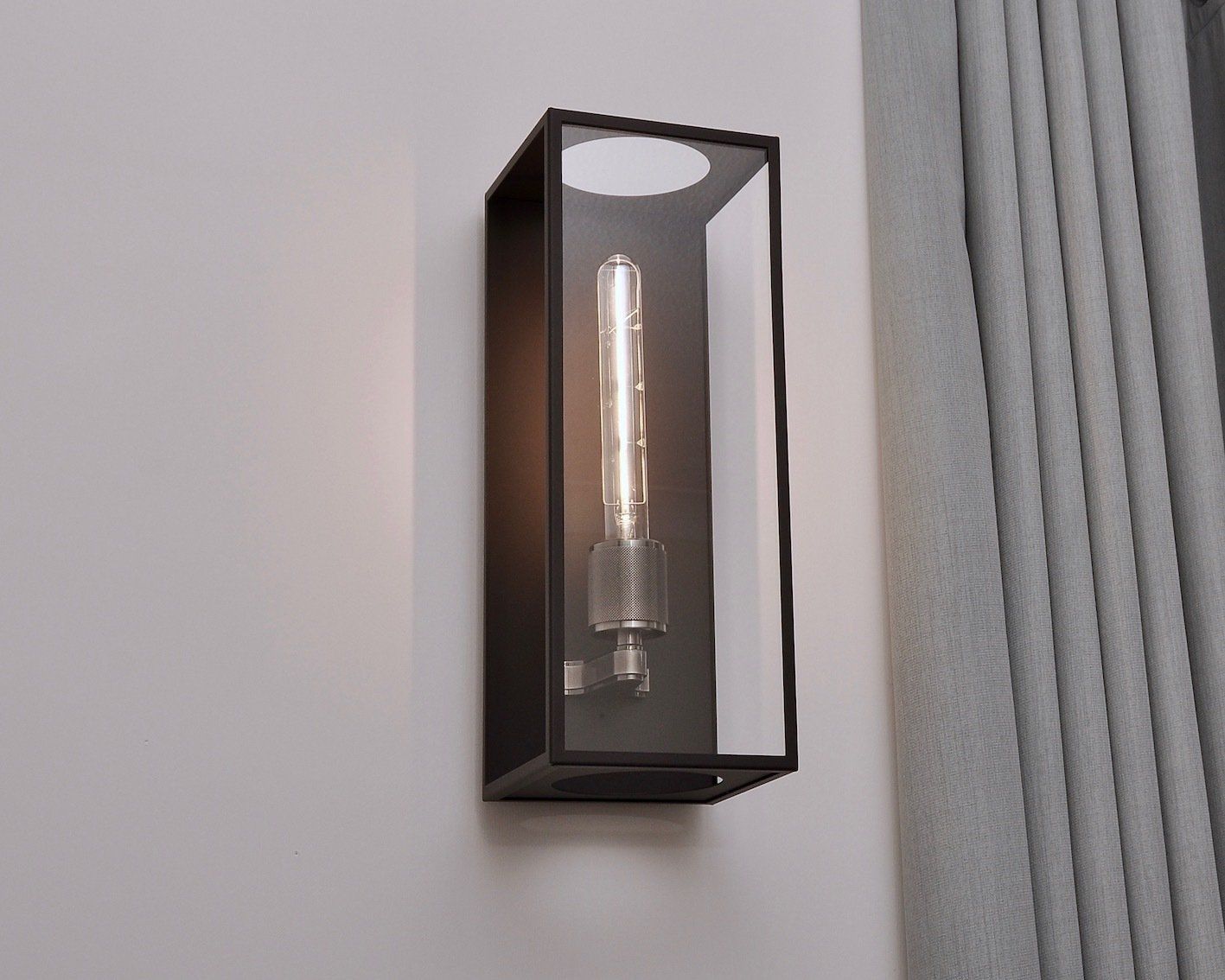 Berlin Tall Wall Light in Matt Black