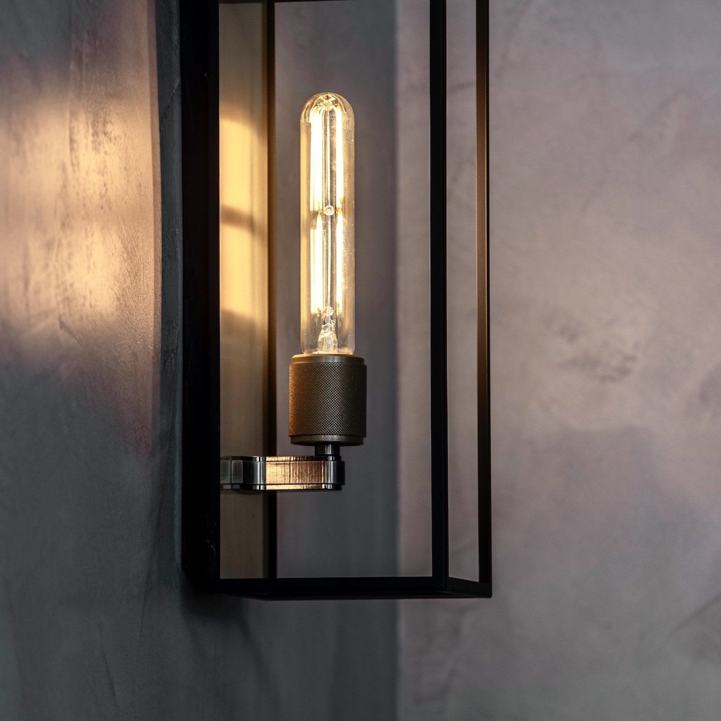 Berlin Tall Wall Light in Matt Black