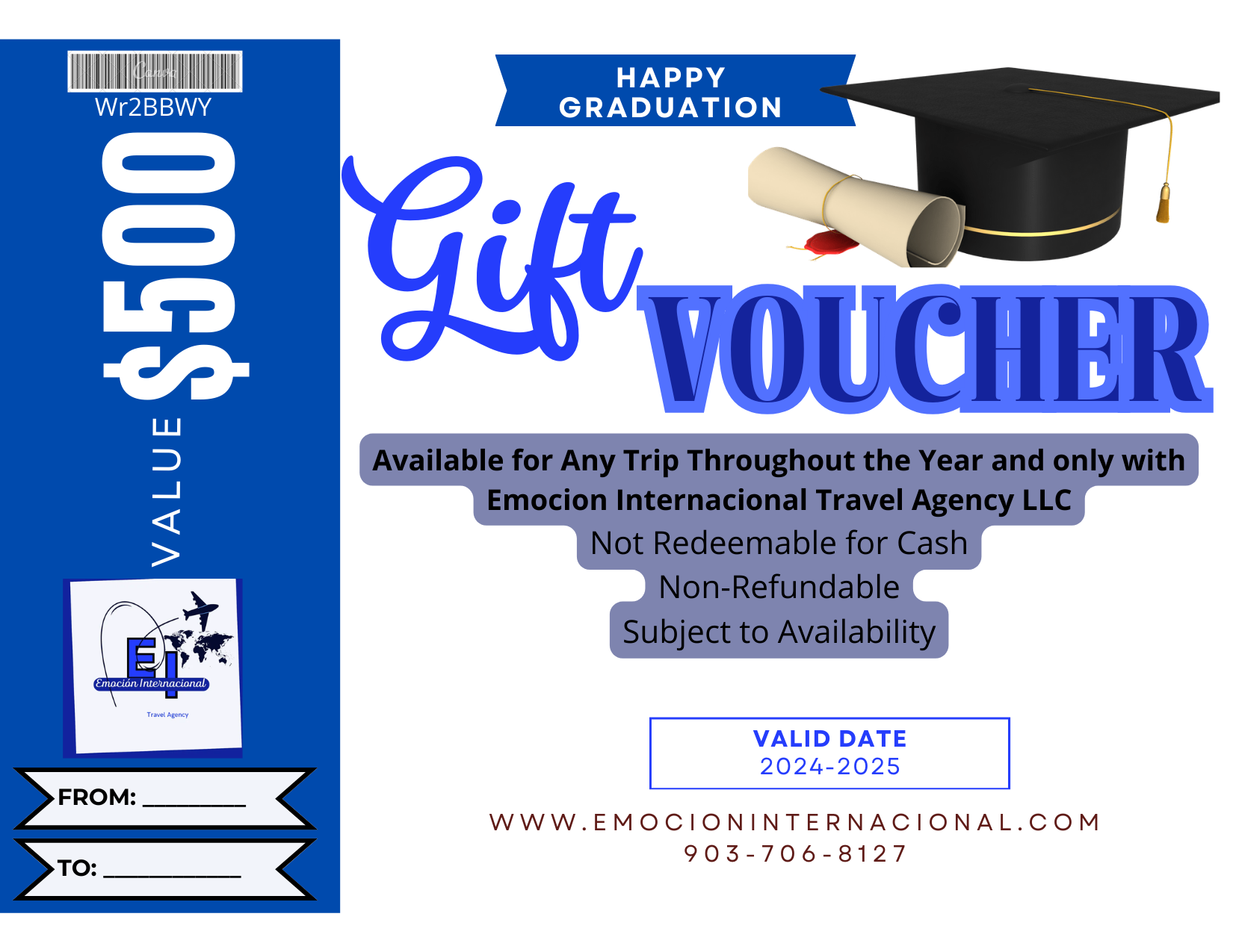 GIFT CERTIFICATE GRADUATION500