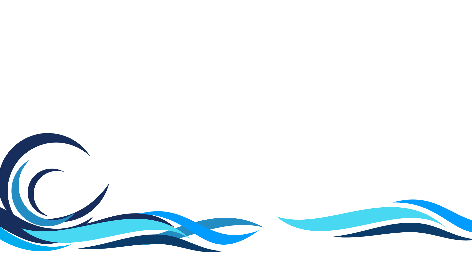 A picture of a blue wave on a white background.