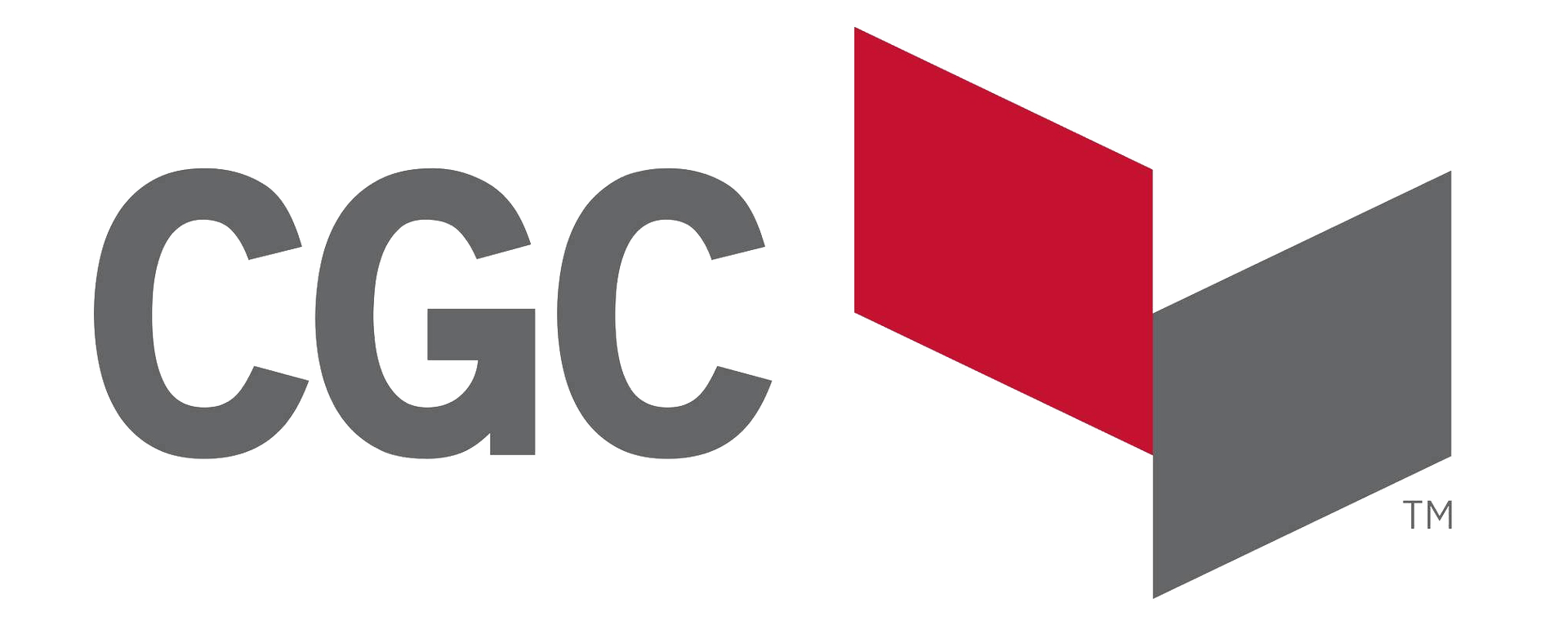 Un logo pour une entreprise appelée cgi avec un carré rouge et gris.