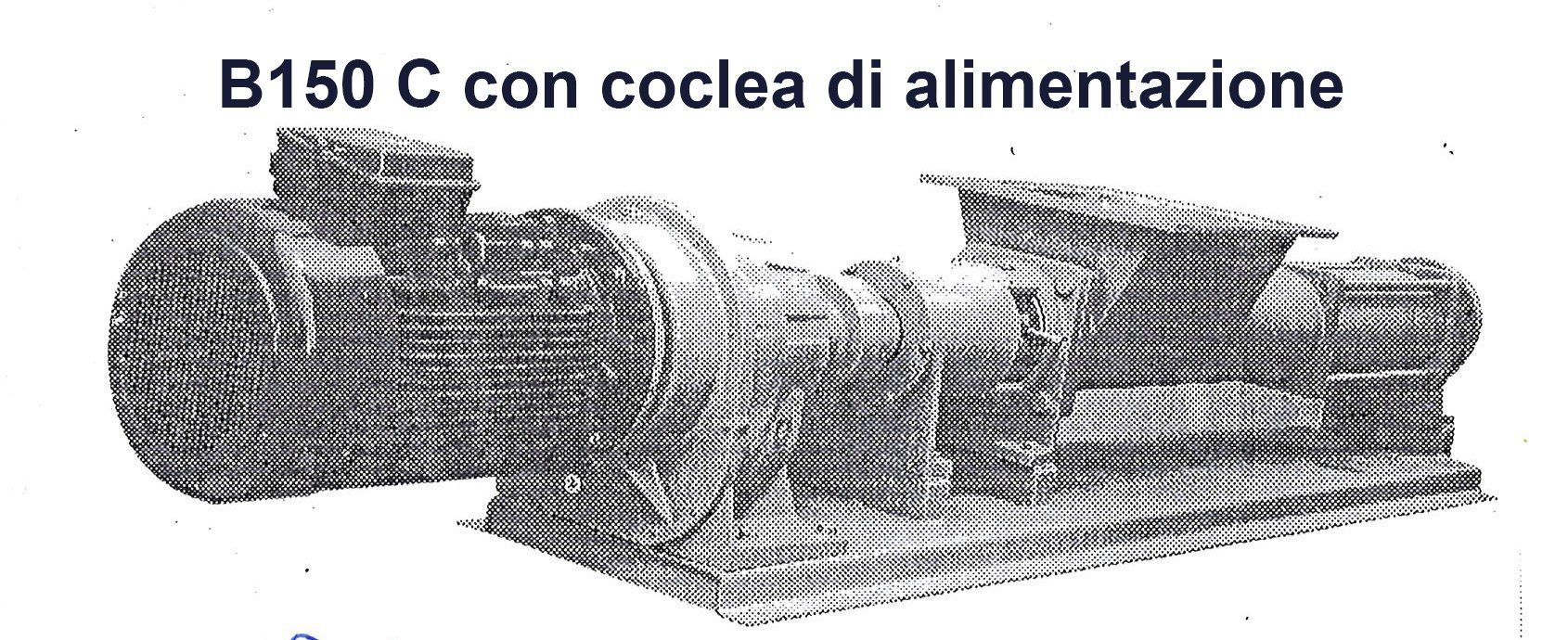 B 150 C with metering screw feeder
