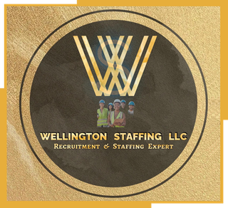 A logo for wellington staffing llc recruitment and staffing expert
