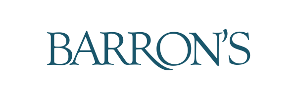 The barron 's logo is on a white background.