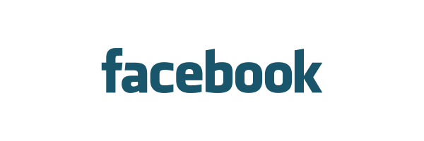 The facebook logo is on a white background.
