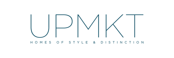 The logo for upmkt homes of style and distinction