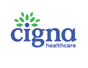 The Cigna Healthcare logo featuring a blue tree-like icon above the company name in blue text.