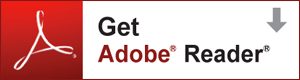 A red and white sign that says get adobe reader
