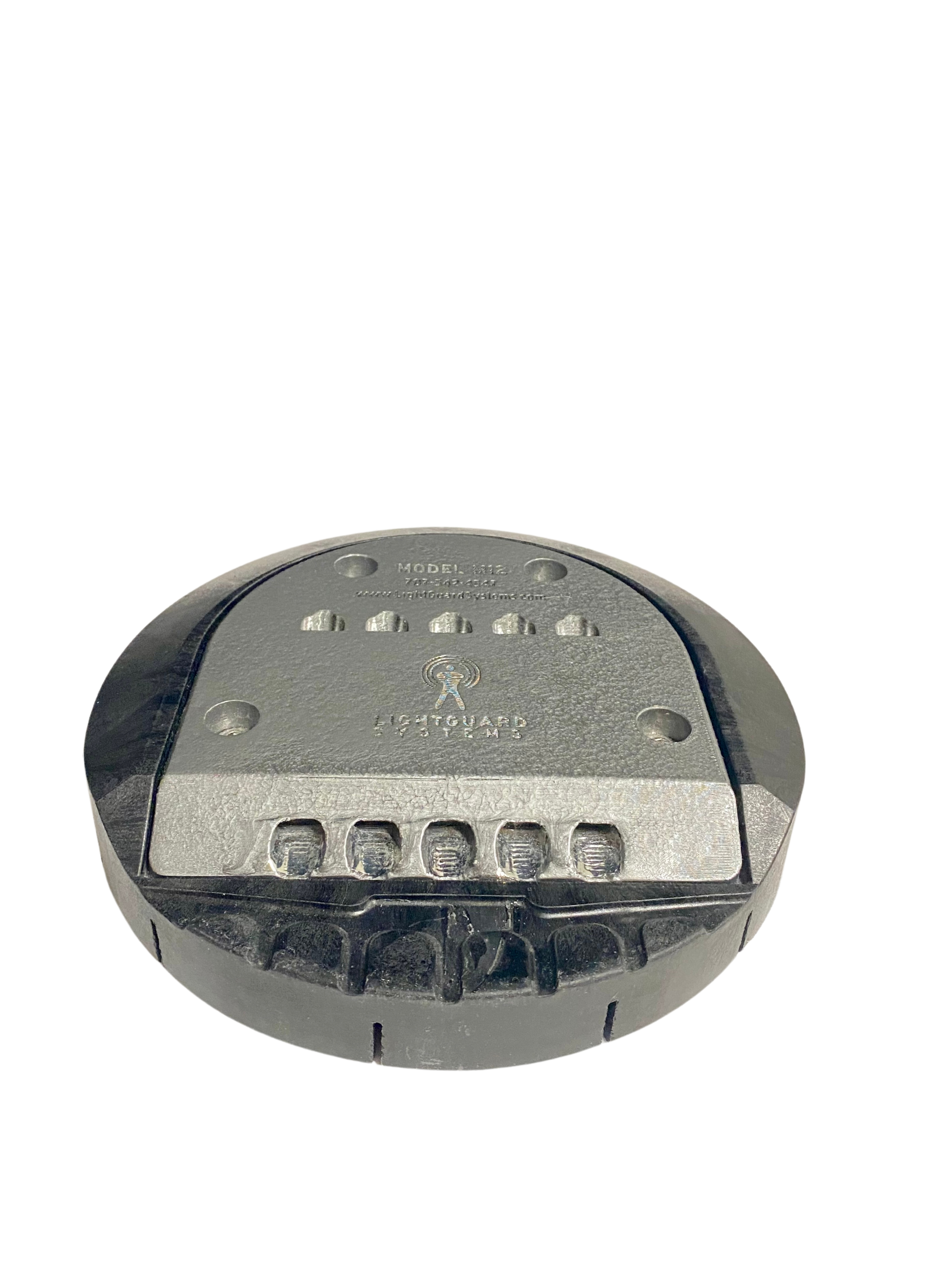 Stainless steel in-roadway warning light from LightGuard Systems