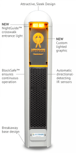 Automatic Pedestrian Detection Bollard — Santa Rosa, CA — Lightguard Systems