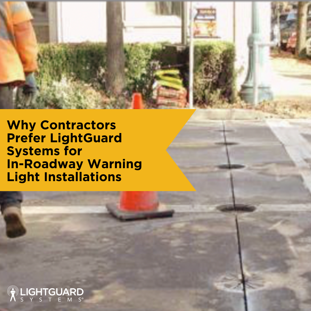 Easy-install in-roadway warning lights mounted in asphalt and concrete pavement