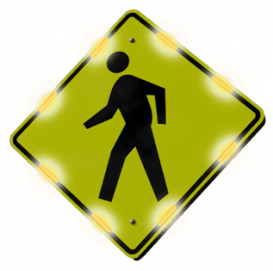 Flashing LED Pedestrian Warning Sign — Santa Rosa, CA — Lightguard Systems