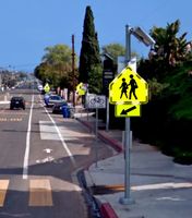 Pedestrian Crossing Sign — Santa Rosa, CA — Lightguard Systems