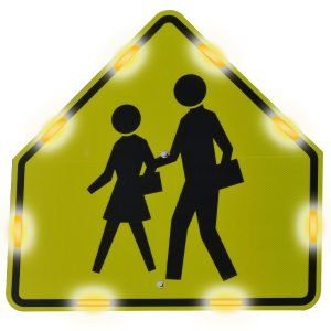 School (S1-1) Crossing Sign — Santa Rosa, CA — Lightguard Systems