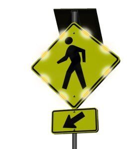 Flashing LED Border-Enhanced Pedestrian Crossing Signs — Santa Rosa, CA — Lightguard Systems