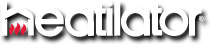 Heatilator logo with a house-shaped element over the letter