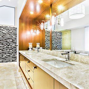 Modern Bathroom — Huntingburg, IN — Precision Stoneworks Inc.