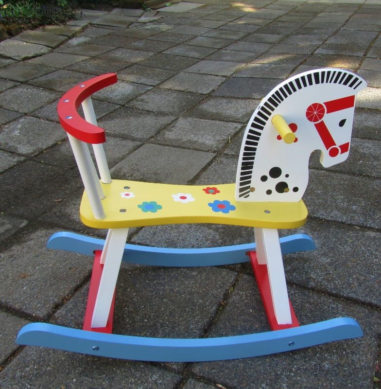 OPRUIMING - HOUTEN HOBBELPAARD - BLAUW ZITJE- VAN 19,50 NU VOOR 10 EURO