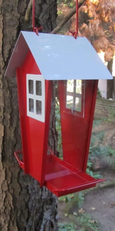 OPRUIMING - METALEN VOGEL VOER HUISJE - VAN 22,50 NU 12,50