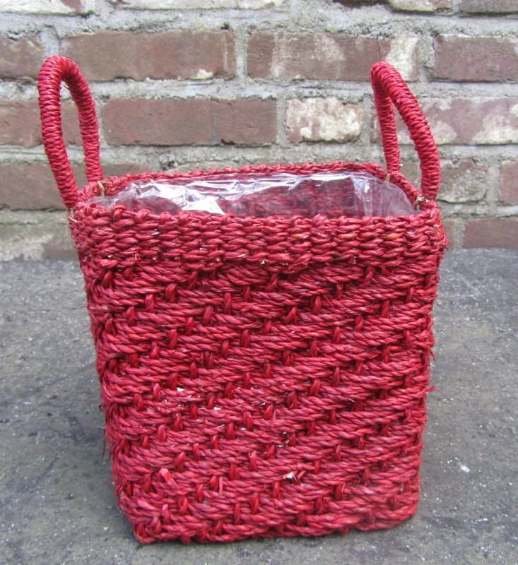 CUSCO - MOOIE RIETEN BLOEMPOT  MANDJES - (L) (1)