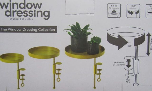 window dressing esschert design PY116 Esschert Design Easily Adjustable Heights Window Dressing Table Flower Plant Pot Holder Clamp Tray - Window Dressing and Flower Pot Stand price