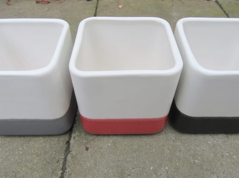 MICA - BLOEMPOTJES - WIT ZWART