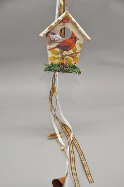 VOGELHUISJE HANGDECORATIE - KARDINAAL - VAN 5,50 NU 2,50