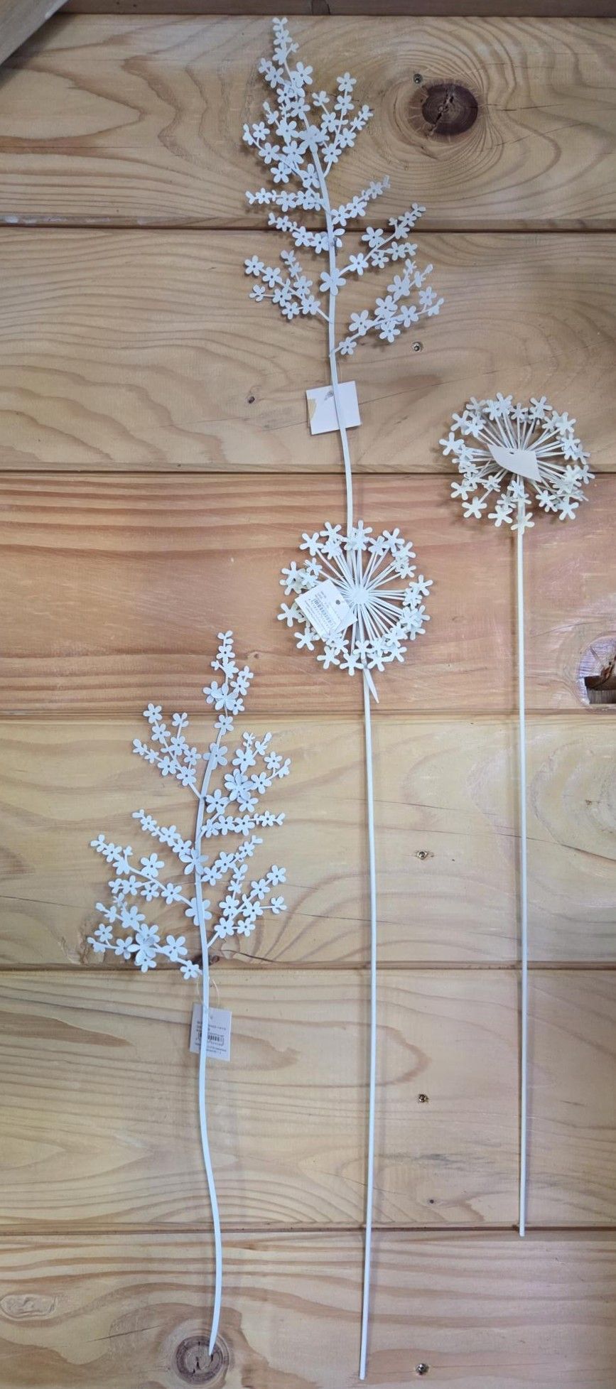 BLOEMEN - WIT METAAL - WANDDECORATIE - BOL BLOEM