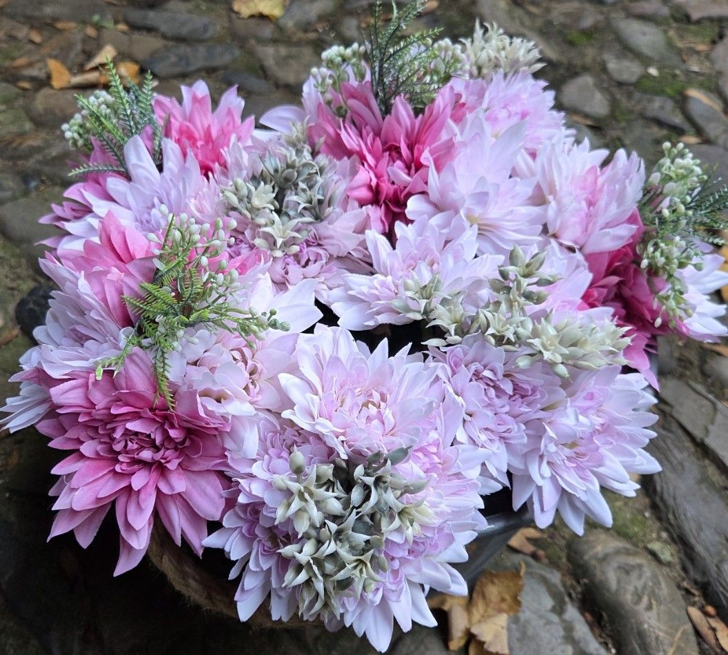 BOEKETJE - KUNST - DAHLIA  (2)