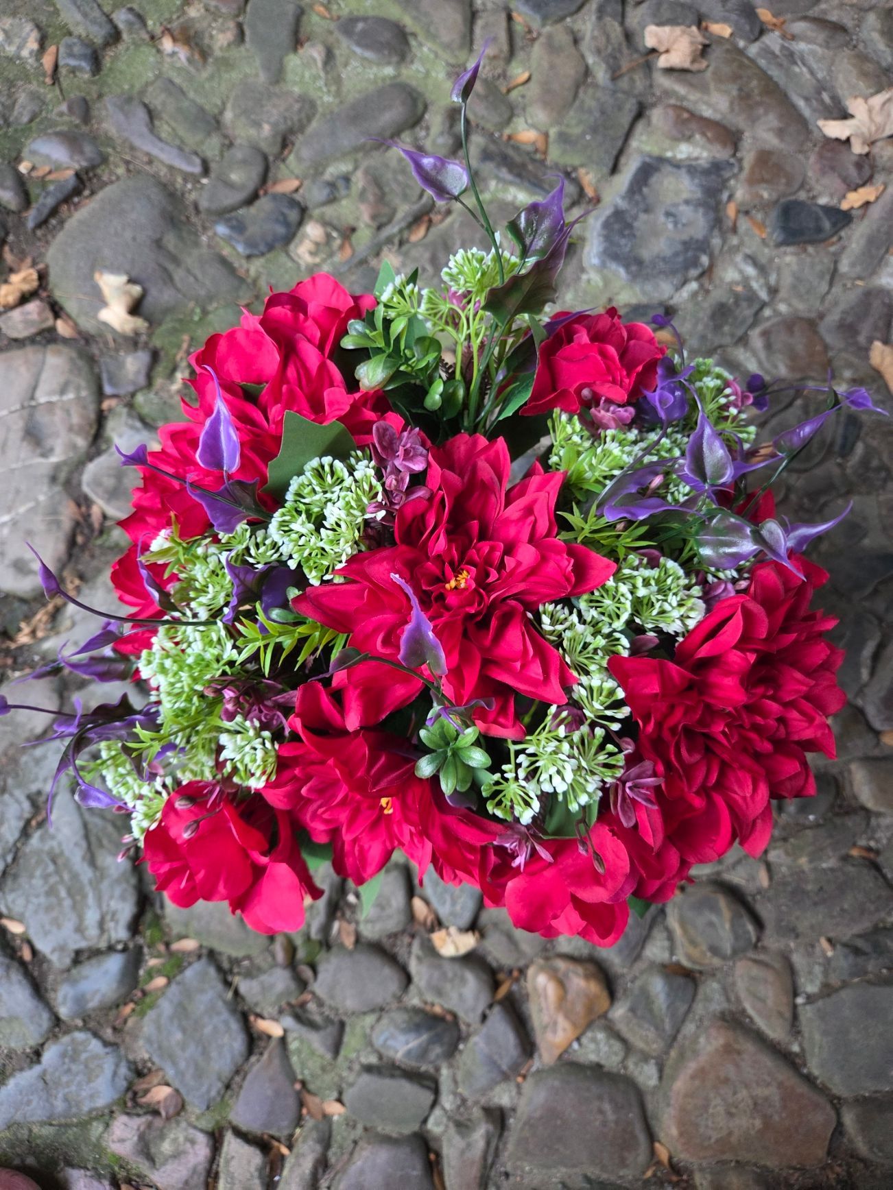 DAHLIA KUNST BOEKET - ROOD