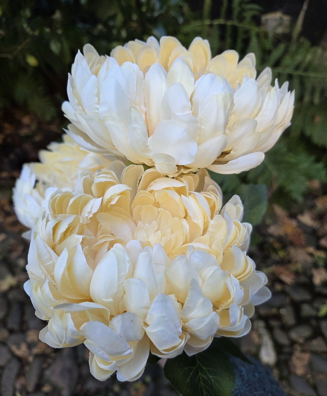 CHRYSANT - KUNST -  ZACHT GEEL