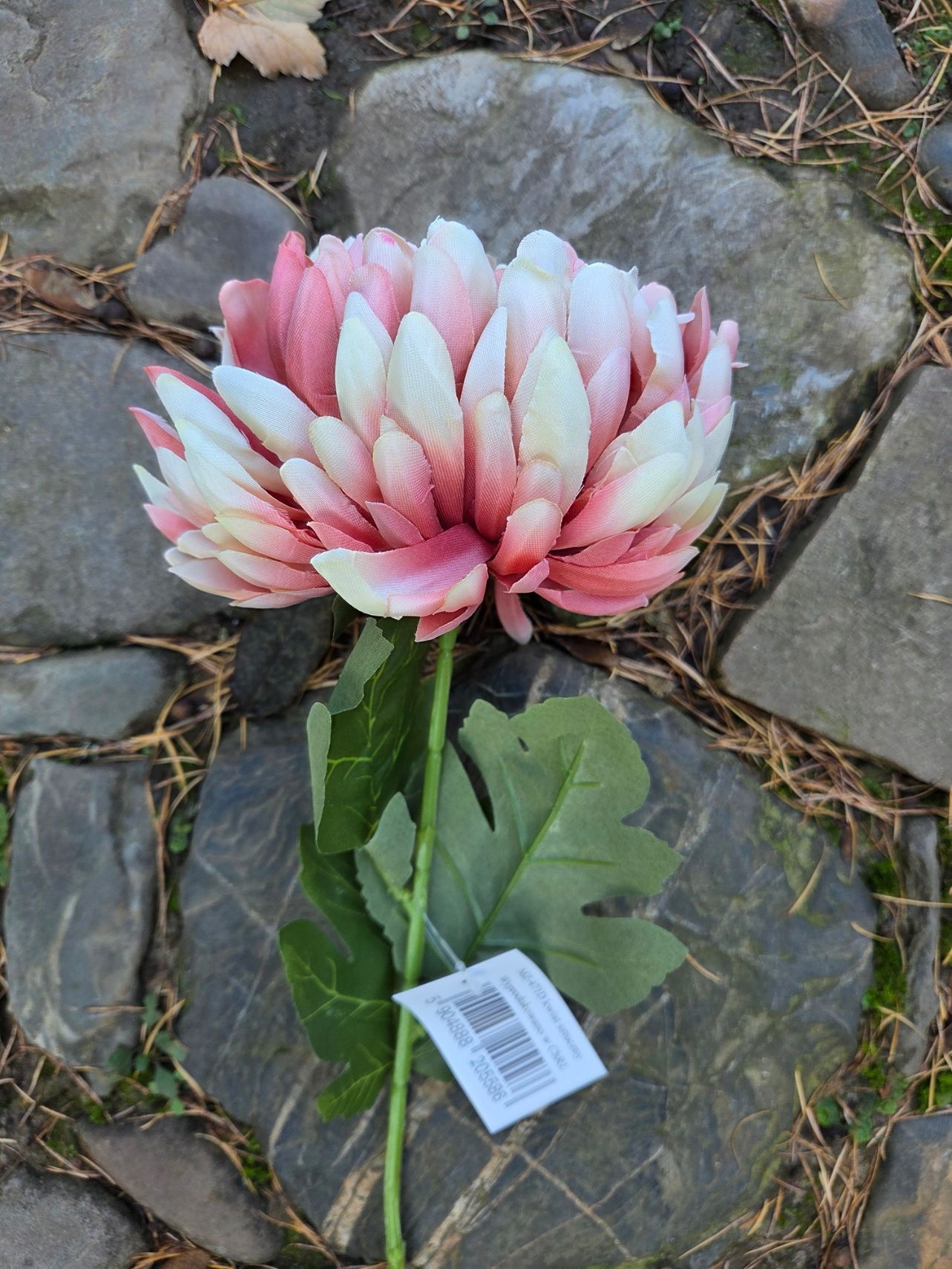 CHRYSANT ANANAS  - KUNST - MEERKLEURIG