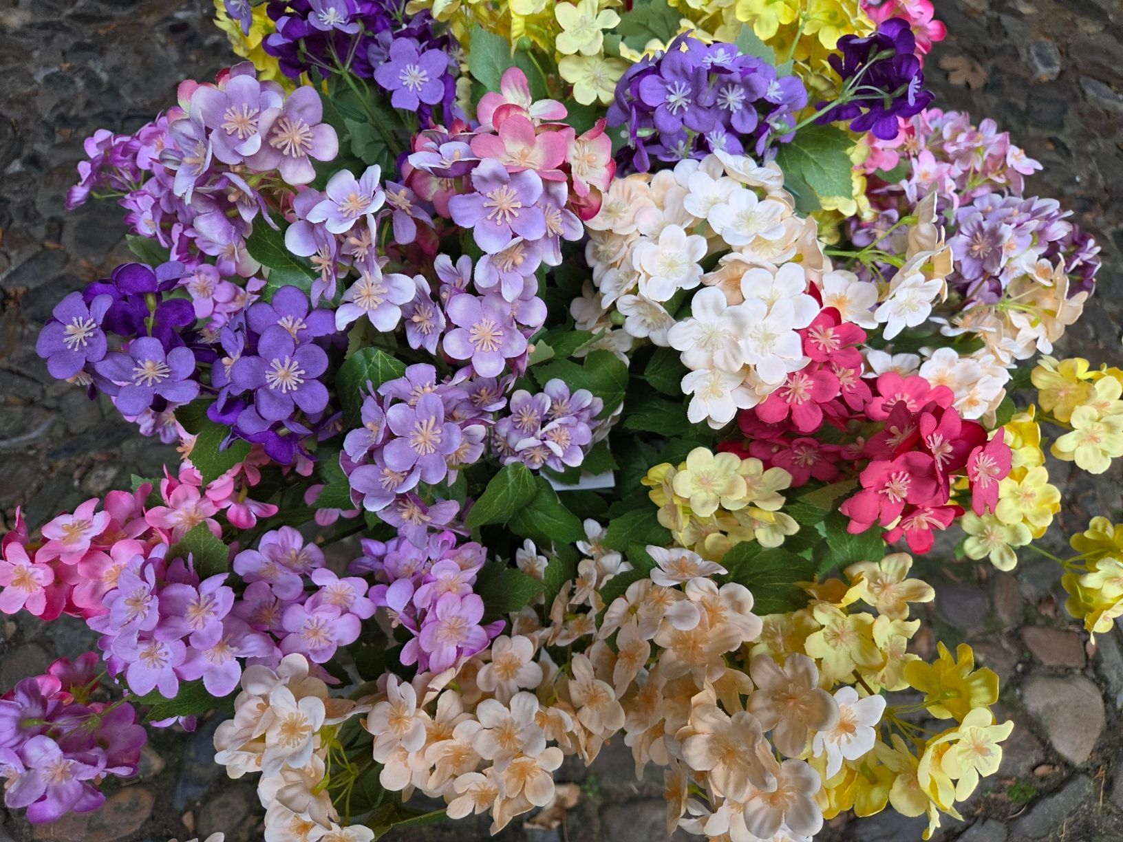 VROLIJKE BLOEMETJES TAK - LILA ACHTIG