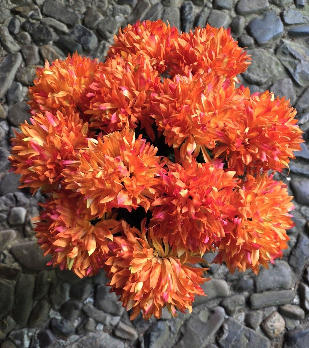 CHRYSANT - KUNST - ORANJE TINT- KOOPJE - 1 EURO