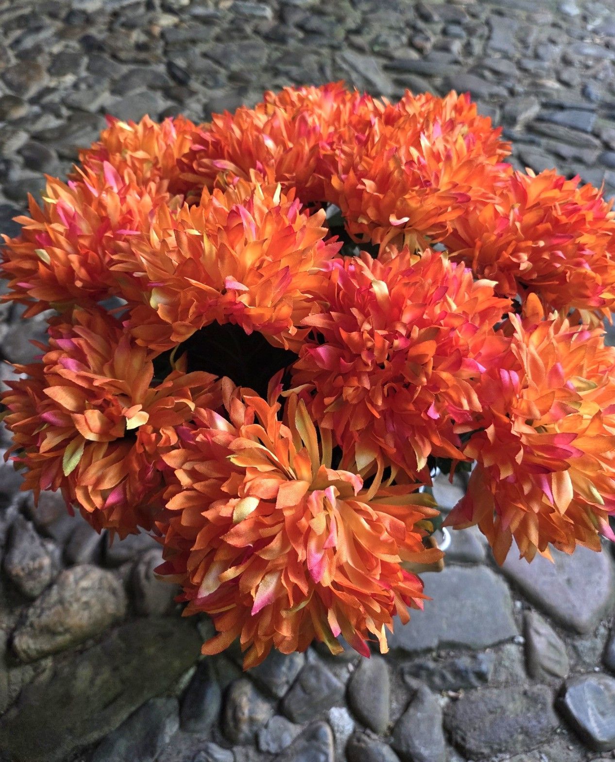 CHRYSANT - KUNST - ORANJE TINT- KOOPJE - 1 EURO