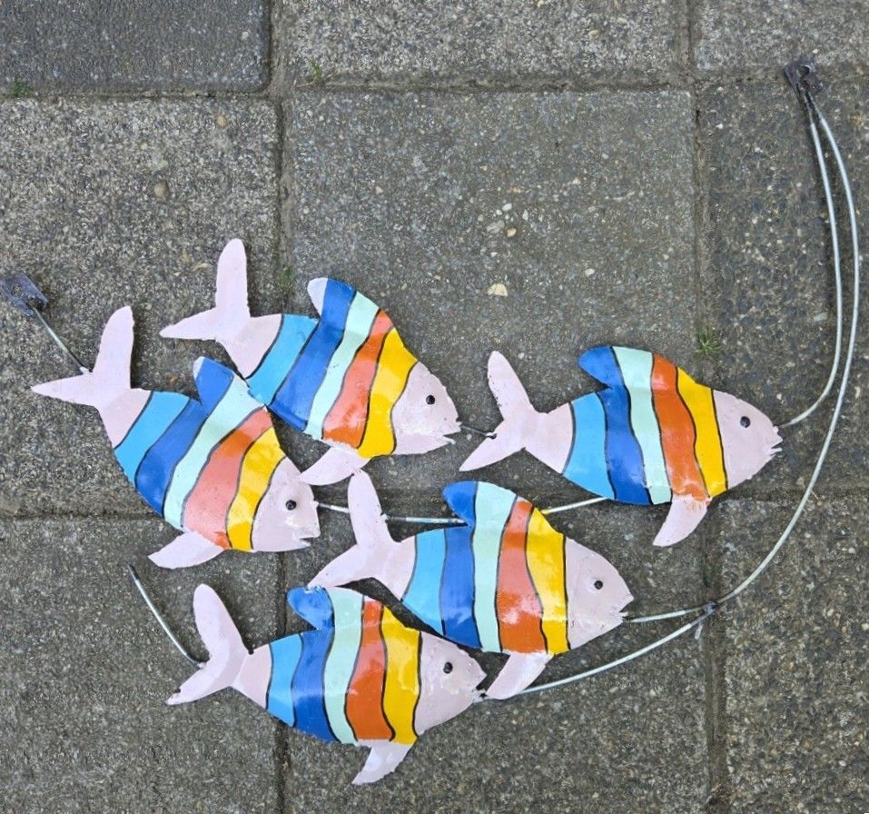 VISSEN WAND DECORATIE - STREETART - HANDGEMAAKT