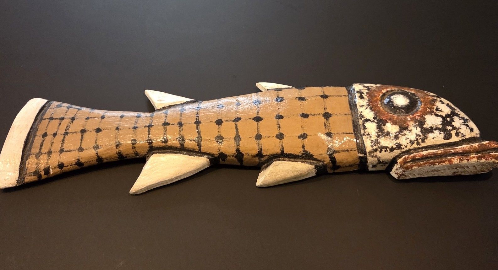 HOUTEN VIS - STREET ART - FAIRTRADE - HANDGEMAAKT