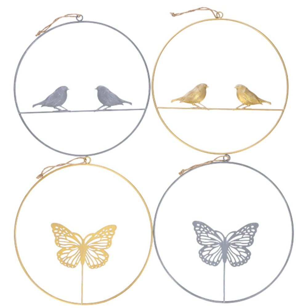 VOGELTJE & VLINDER - HANG DECORATIE - VOGEL GOUD