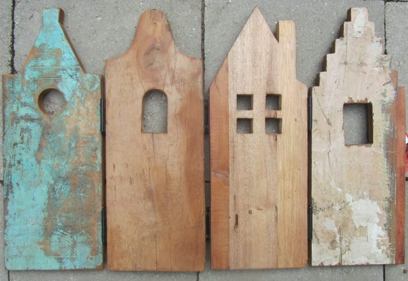 WINDOW SCREEN - HUISJES - STREET ART - HAND MADE