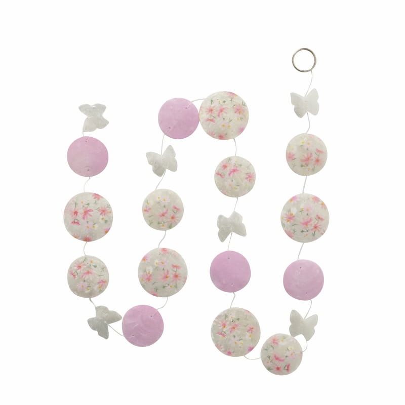 CAPIZ GUIRLANDE - APART - BOLTZE HOME - WITTE VLINDERTJES