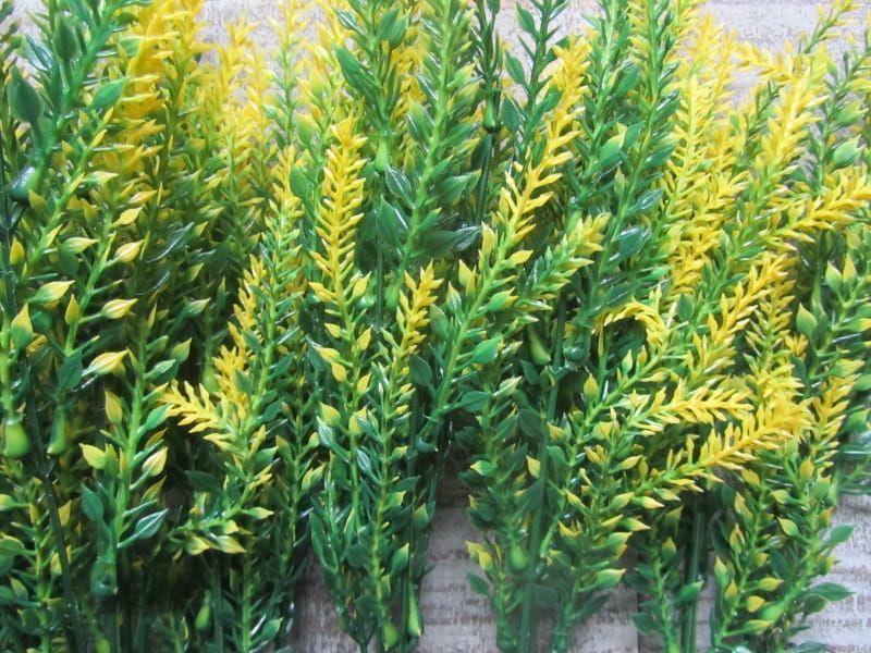 HEIDE ACHTIGE KUNST TAKJES - GEEL