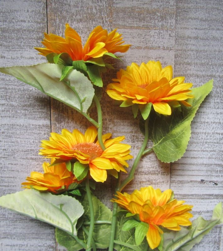 OPRUIMING ZONNENBLOEM - KUNST - 5 BLOEMEN VAN 3,50 NU 2 EURO