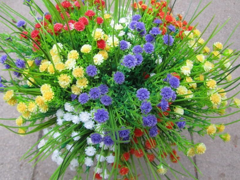 MINI BOEKETJE KUNST - ROOD ROZE