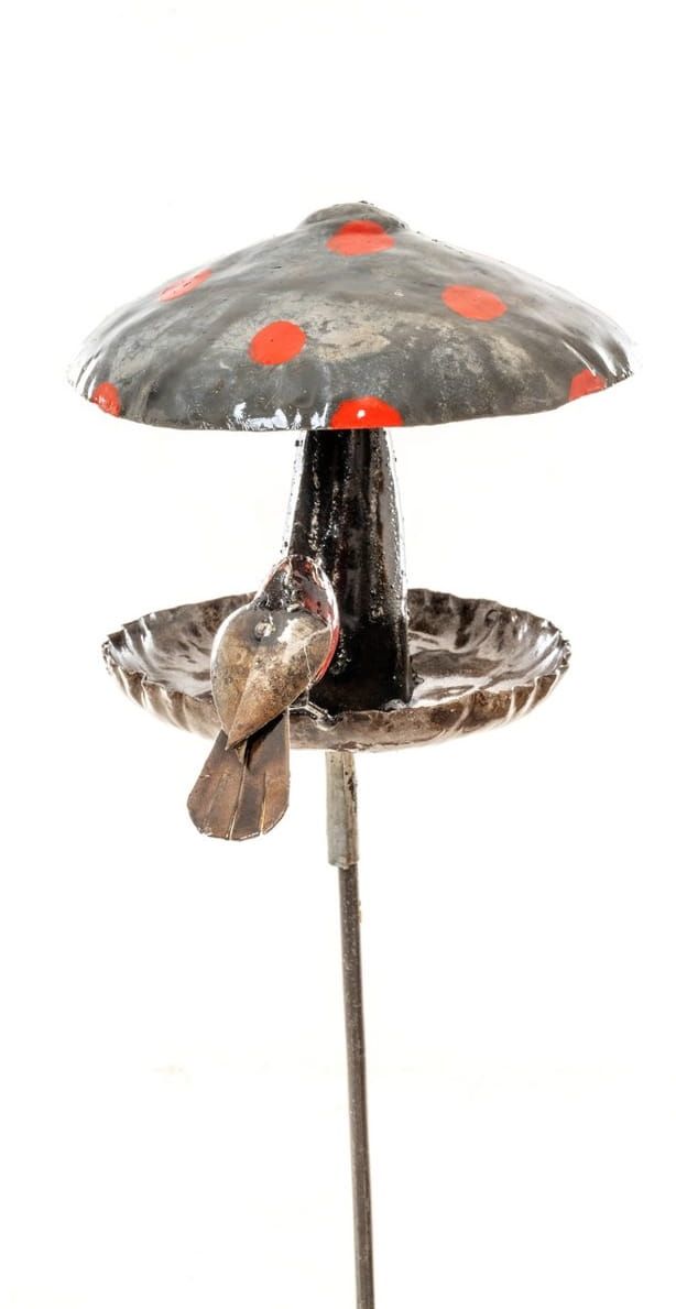 PADDENSTOEL TUINSTEKER VOGELVOEDER - HANDMADE - FAIRTRADE