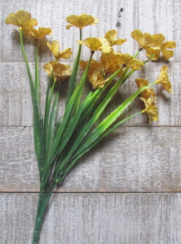 BOSJE KUNST BLOEMETJES - GEEL