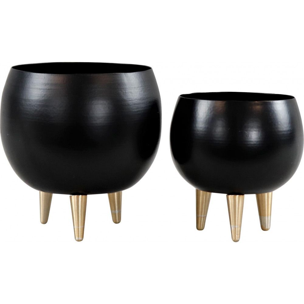 SALE - SET METALEN PLANTERS - VAN 16,50 NU VOOR 9,50